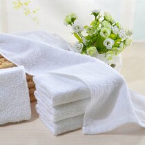 Pure cotton white towel Hotel Hotel cotton color disposable towel rectangular hand wipe rag KTV