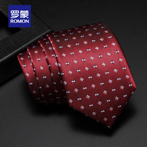 Romon new tie mens business dress 6cm work work Korean version striped professional groom British fashion