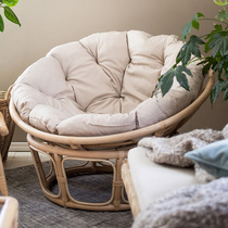 ins sloth sofa papasan reclining chair Nordic real rattan chair casual sleeping chair balcony sun chair folk lidar radar chair