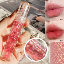 Transparent lips and honey beads with shiny glass lips moisturizing and moisturizing lips glazed women