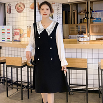 Pregnant Woman Spring Clothing Fashion Big Code Loose Medium Long Style Dress 2022 New Spicy Mother Foreign Air Pregnancy Splicing Skirt