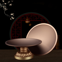 Pure copper for fruit tray Buddha Former water fruit tray Home Buddha Hall for the Buddha Gum pan for the Caiyin Goddess Kuanyin Fruit Dish Buddhist Supplies