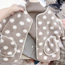Practical double-sided wear childrens clothing boys and girls wear cotton coat childrens wave point plush cotton coat 381