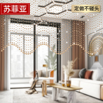 Bead curtain Crystal partition curtain living room aisle porch bedroom home European decorative bead chain hanging curtain new work