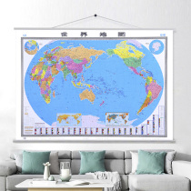 2022 New edition of the world map 1 5 m x1 1 m HD Business office room home with hanging pole hanging pole oversize