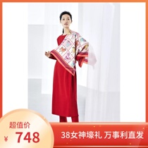 Wensli Masterpiece real silk scarves double face printed large square towels shawl 2019 autumn winter new three sixteen bao Jun