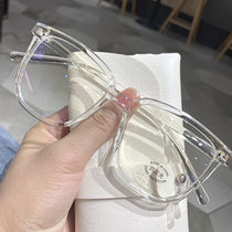 Anti-blue light anti-radiation myopia eye frame female Han version Chaunet red hominin eye protection No degree flat mirror male