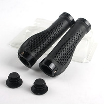 Meat ball non-slip handle double lock mountain bike handle super soft color ring black handle