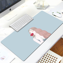 Japanese creative simple little fairy beautiful girl non-slip mouse pad office oversized game Cartoon office table pad