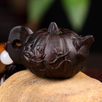 Purple sandalwood carving pumpkin handlebar handlebar handpiece Ebony handmade jiggabe handmade pagoda woodwork handicraft