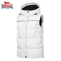 (Broken code clearance) Lonsdale Dragon Lion Dell down vest men and women couples hooded autumn and winter warm shoulder