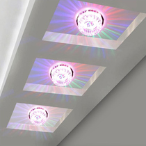 led crystal spotlight Color corridor light LED aisle light Embedded ceiling ceiling light Modern simple downlight