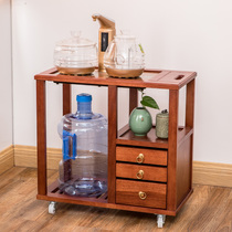 Rosewood mobile tea cabinet tea table kettle one-piece household simple mahogany tea table sofa tea side cabinet