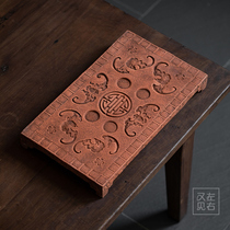 Old red brick retro tea tray Japanese dry bubble table tea cup tea mat tray small tea table kung fu tea ceremony spare parts tea set