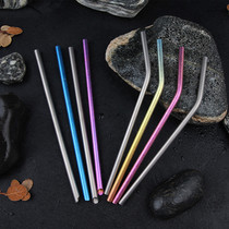 COMBO pure titanium metal drink straw Health and bacteria-free private lightweight metal straw portable