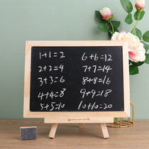 Creative wooden small chalkboard café double-sided message board home bracket type childrens early education writing board drawing board