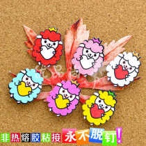 6 colors 6 grain pieces of wood Cuddle with small sheep according to nail wall Wall Wall Nails Creative color artificial wood Cork Nail big Head Tupin