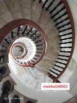 Natural marble curved rotating stair stepping Gray Marble rotating stair Stone Indoor stair stepping