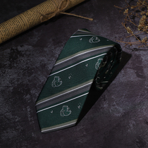 (Hard work)Pigeon up original design student college style green DK uniform JK tie mens and womens accessories small things