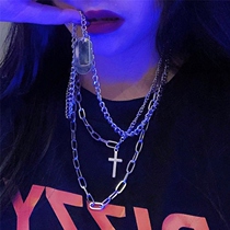 Necklace female ins hip-hop long chain simple Joker long sweater chain metal necklace female cool Joker handsome tide