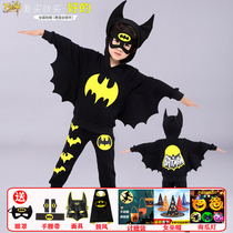 Halloween Children Costume Batman cosplay Performance Costume 5 Boys Spring Autumn Cloak Set Superman Clothes