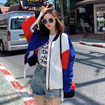 Coloring baseball suit girl in spring and autumn 2022 new thin casual jacket summer coat