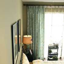 American country pastoral curtains Finished living room bedroom floor-to-ceiling windows Cotton and linen special custom curtain cloth window screen 