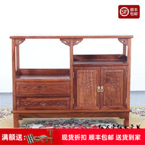 Mahogany dining side cabinet Tea cabinet Hedgehog rosewood wine cabinet locker Rosewood Chinese solid wood locker partition