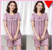  Suitable for 2022 women dress new more than 30-year-old woman wearing ice silk pure cotton pyjamas lady summer clothes