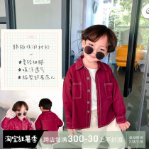 2021 autumn clothes new childrens clothes boy shirt long sleeve pure cotton Korean version children baby lining clothes children foreign air blouses