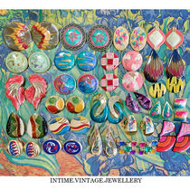 Vintage Atlantic Antique Jewelry USA 80 Years Medieval Earrings Retro Opporoge Small Crowdsourcing Great Ear Nail