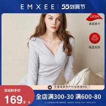 The Pregnant Woman of the Pregnant Woman Autumn Clothes to the Postnatal Breastfeeding Pyjamas Palate Spring Autumn Season Warm Underwear to the Bottom Feed the Milk Blouse Women