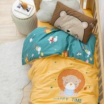 (Total) Class A cotton embroidered childrens kit kindergarten quilt three-piece baby nap set