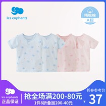 Libaby room baby clothes men and women baby one button two button cotton underwear top 2 pieces summer New