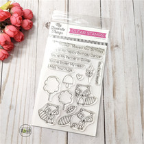 MFT Friendly raccoons Imported Clear Stamps & Dies