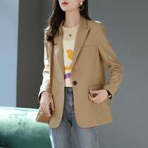 Baoshi Li one button blazer jacket women 2021 autumn new professional temperament small suit Korean loose top
