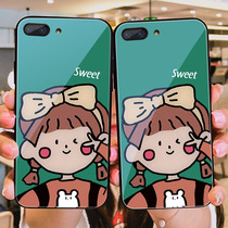 Small fresh girl oppor11 mobile phone shell oppor17 personality creative r17pro glass mirror r15x dream edition reno cartoon silicone r9 girl r9sp