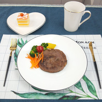Western cutlery steak dinner plate Western home steak knife and fork plate set Nordic Net red creative breakfast dish