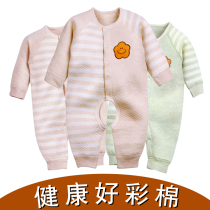 Baby jumpsuit Spring and summer newborn autumn clothes newborn baby pajamas cotton clothes climbing clothes