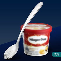 Stainless steel Western food spoon ice cream dessert spoon ice cream pudding spoon shell small spoon