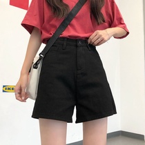 Summer dress Korean version of chic retro high waist loose denim shorts female students Joker slim casual wide leg hot pants tide