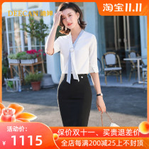 DEECAN fashion celebrity professional clothes female 2021 New temperament goddess fan design sense jewelry store overalls summer