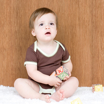 American babysoy newborn infant conjoined Hari triangle smooth breathable reptile clothing soybean protein fiber