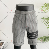 Silver Childrens Day Thom browne 20 new TB four-bar shorts Business Thousand Bird Grow 50% Western Pants Men and women