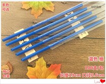 Blue fine straw Long 19cm calibre 6mm disposable juice milk tea drink independent packaging 100