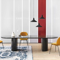 Nordic simple modern restaurant Table Office conference table oval dining table designer desk light luxury modern