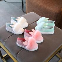 age children shoes girls princess Rabbit Mao Mao childrens shoes womens spring and autumn single shoes cotton shoes