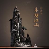 Dragon creative rockery backflow incense Indoor incense stove Home living room office sandalwood agarwood ornamental smoke ornaments