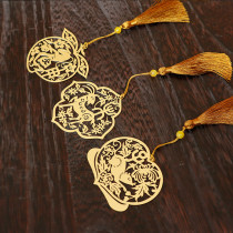 Zodiac classical Chinese style brass bookmark National Tide Youji Yinhu Chenlong a full set of free business custom gifts