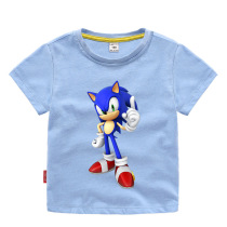 2020 new childrens clothing childrens summer short-sleeved boys Sonic Hedgehog baby half-sleeved T-shirt thin Category A clothes